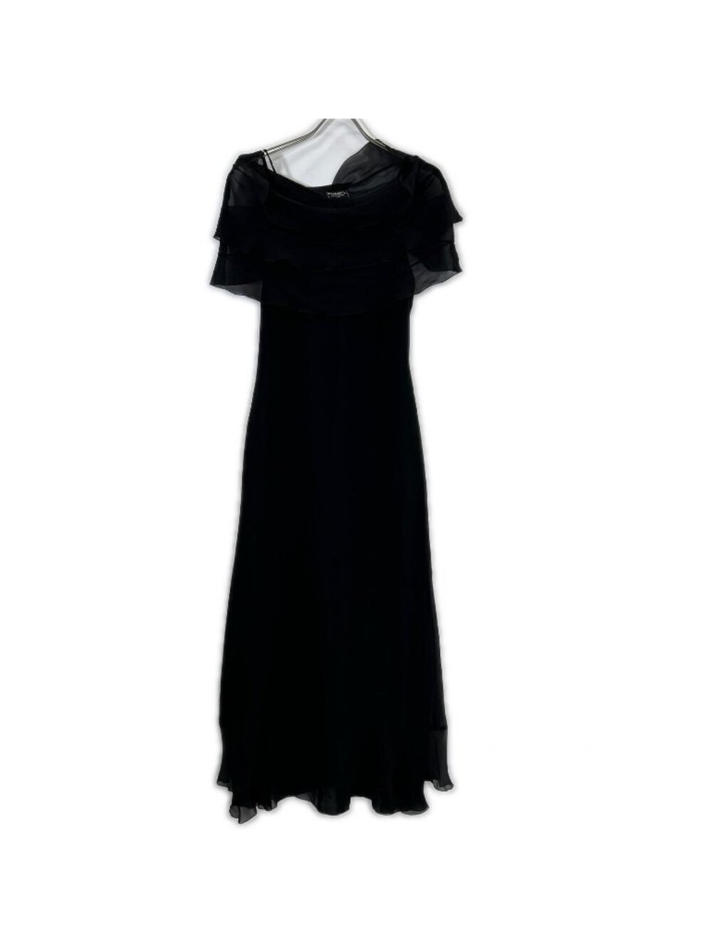 Chanel CC Logo Button Camisole Long 36 with Sheer Cape